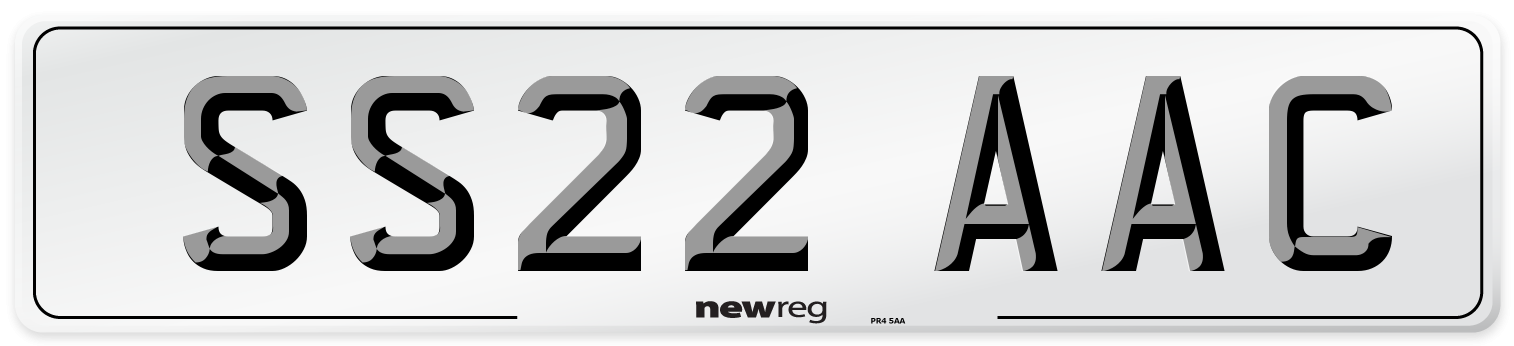 SS22 AAC Number Plate from New Reg